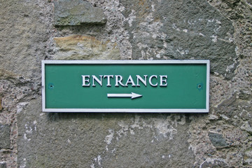 green entrance sign