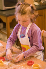 young girl baking