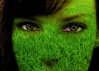 green face