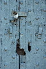 vintage padlocked door