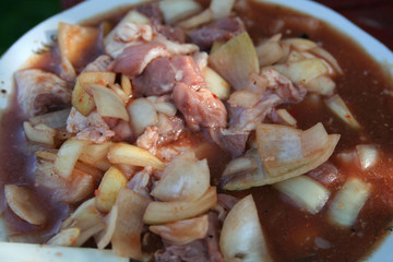 meat in marinade