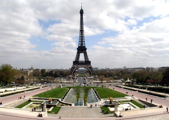 tour Eiffel - vue du Trocadero - obrazy, fototapety, plakaty