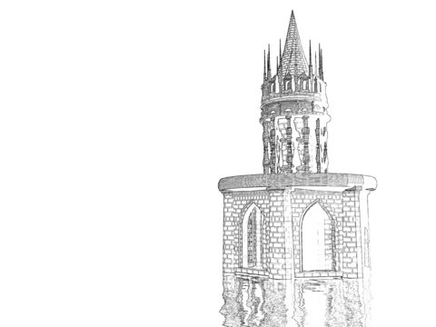 castle pencil sketch