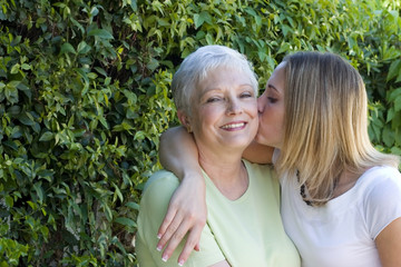 nana gets a kiss