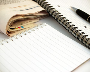 notebooks, newspaper and pen #5