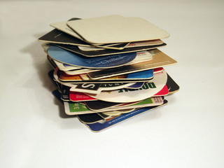 stack of beer mats