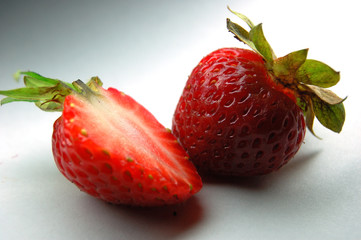 one and a half strawberries