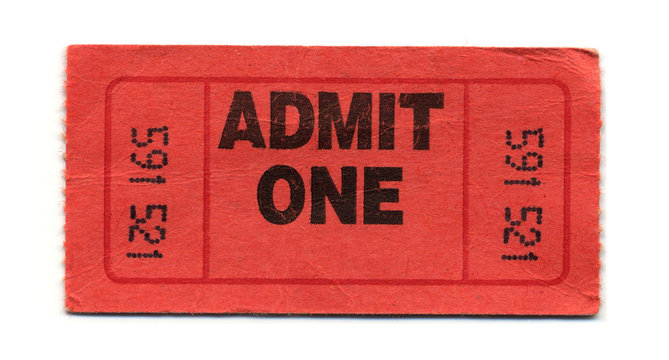 red admit one ticket