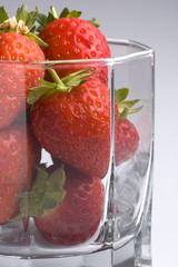 strawberries in aglass