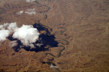 cloud shadow on the desert