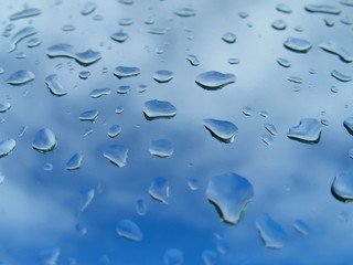 drop of rain close-up