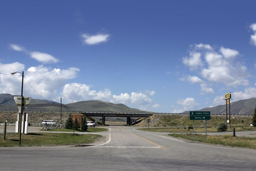 looking into highway from the exit