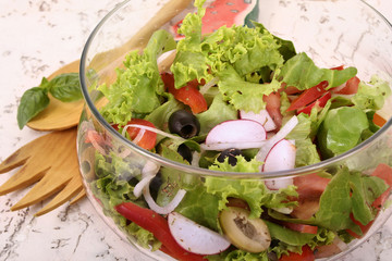 a fresh olive salad