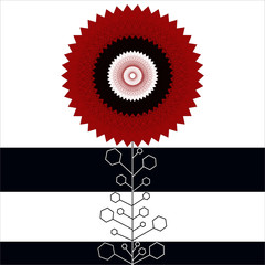 geometrical floral plant