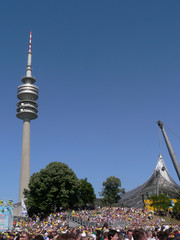 Fototapeta na wymiar olympic tower Monachium Niemcy