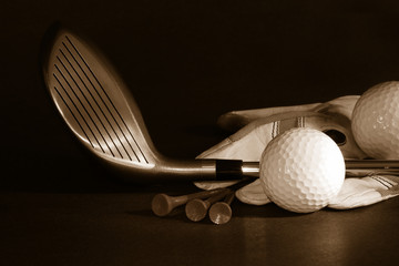 golf essentials/ b/w