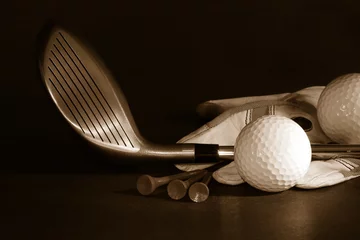 Foto op Canvas golf essentials/ b/w © Sandra Cunningham