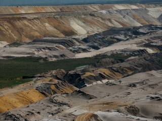 abraumlandschaft im tagebau