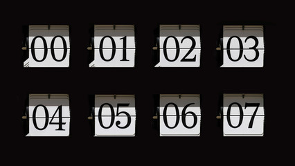 flip clock numbers