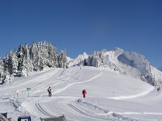 Fototapeta na wymiar ski touring Moutain