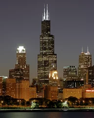 Tuinposter chicago cityscape and sears tower © pasphotography