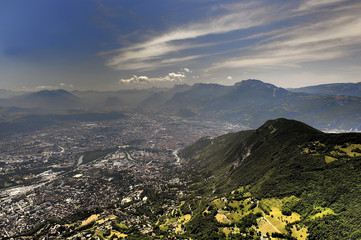 grenoble vue depuis le fort du st aynard