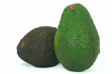 green and brown avocado