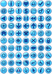 web icons in blue