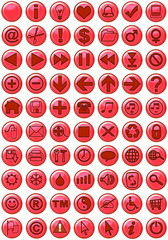 web icons in red