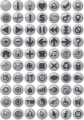 web icons in silver