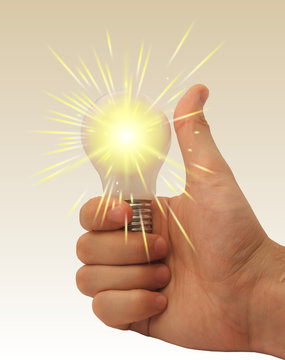 bulb in hand