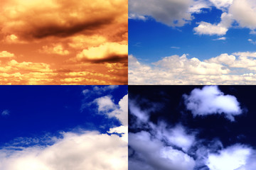 different sky backgrounds