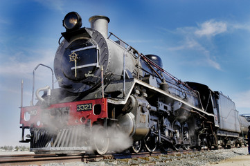 steam train at swakopmund, namibia