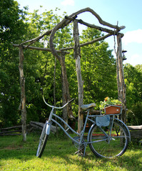 bicycle in garden