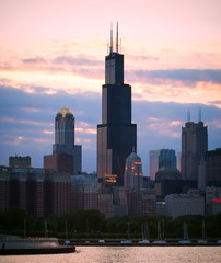 chicago skyline - obrazy, fototapety, plakaty