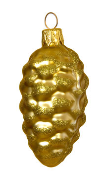 golden christmas cone