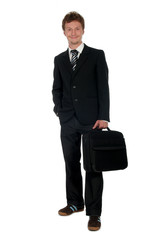 young businessman with briefcase