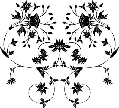element for design, flowers ornament