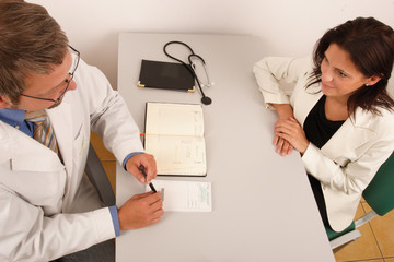 at the doctor's office - doctor and patient