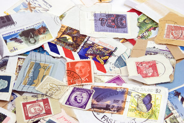 Fototapeta na wymiar znaczki pocztowe