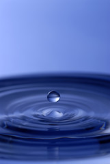 blue water drop