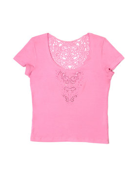 pink female t-shirt