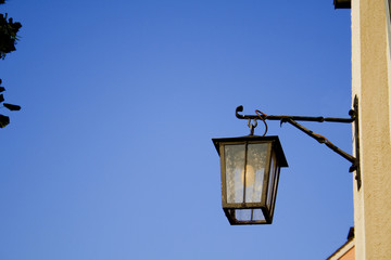 Fototapeta na wymiar lantern on blue sky