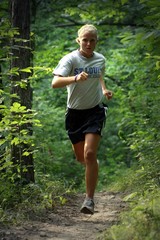 jogger on the trail