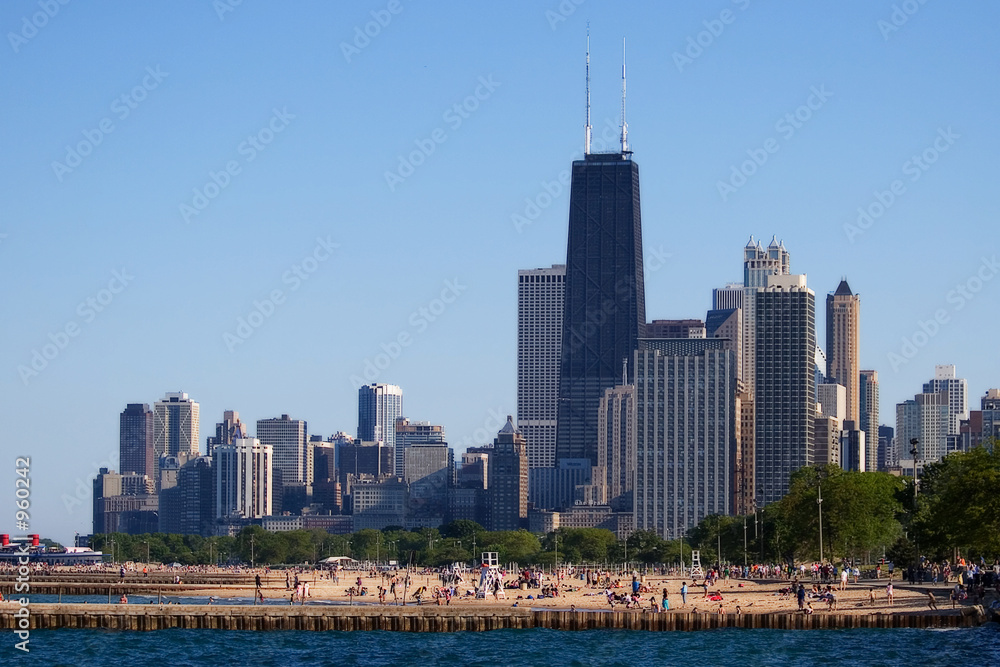 Wall mural chicago skyline