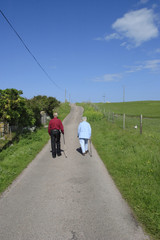 Obraz premium senior take exercise