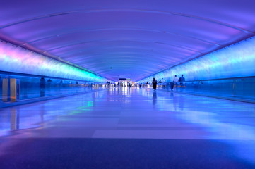 airport tunnel glow