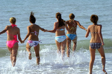 teenage fun on the beach