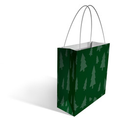 shopping bag - christmas trees