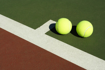 two tennis balls